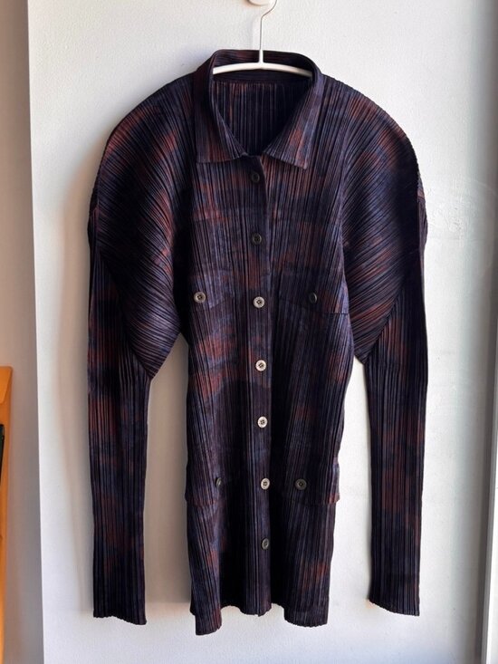 Issey Miyake Tops - Issey Miyake Pleasts Please Button up Long Sleeve